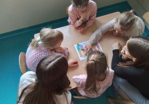 Gra Wszystko o mnie - dzieci opowiadały o sobie odpoiwadając na pytania.